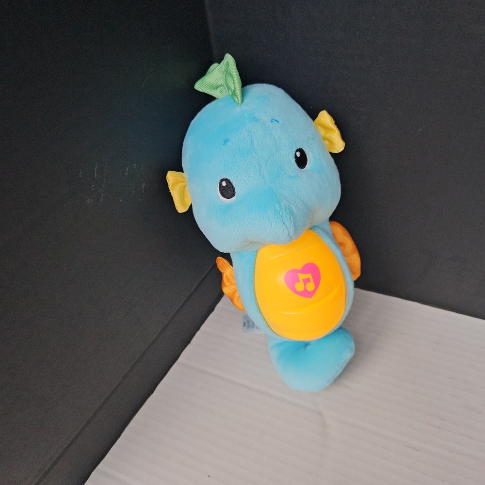 Fisher-Price Soothe & Glow Seahorse Blue Musical Light Up Plush Toy M5664